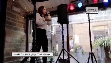 Ana Muñoz Saiz Singing At The Exchange.