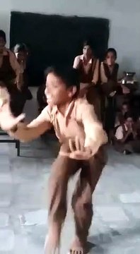 Showing off dance skills in the classroom...