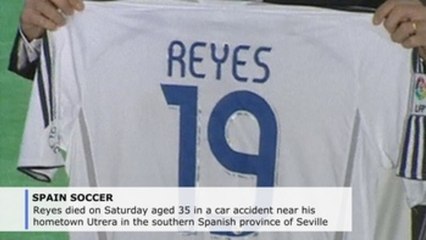 Spain's traffic department says Reyes’ car crash was caused by speeding