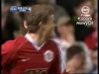 الشوط الثاني مباراة مانشستر يونايتد و روما 7-1 ربع نهائي دوري ابطال اوروبا 2007