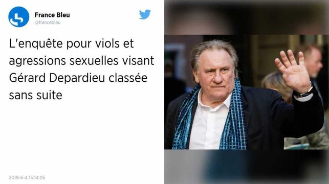 L’enquête pour viols et agressions sexuelles visant Gérard Depardieu classée sans suite.