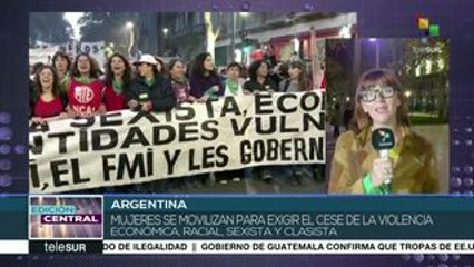 Argentinas rechazan violencia económica, racial, sexista y clasista