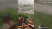 Video captures obliterated home moments after tornado hits