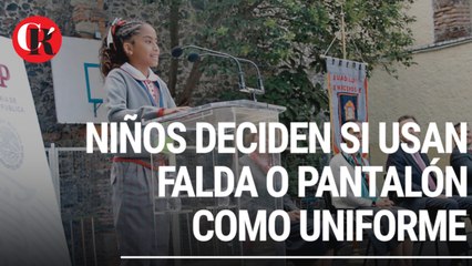 NIÑOS DECIDEN SI USAN FALDA O PANTALÓN COMO UNIFORME