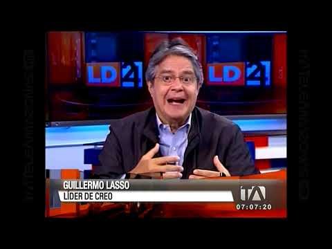 Entrevista a Guillermo Lasso, sobre situación política y próximas elecciones