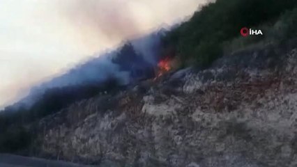 Finike'de makilik alan alev alev böyle yandı