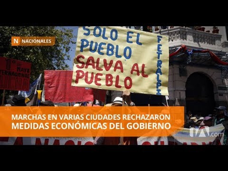 Colectivos sindicales y sociales marcharon en varias ciudades - Teleamazonas