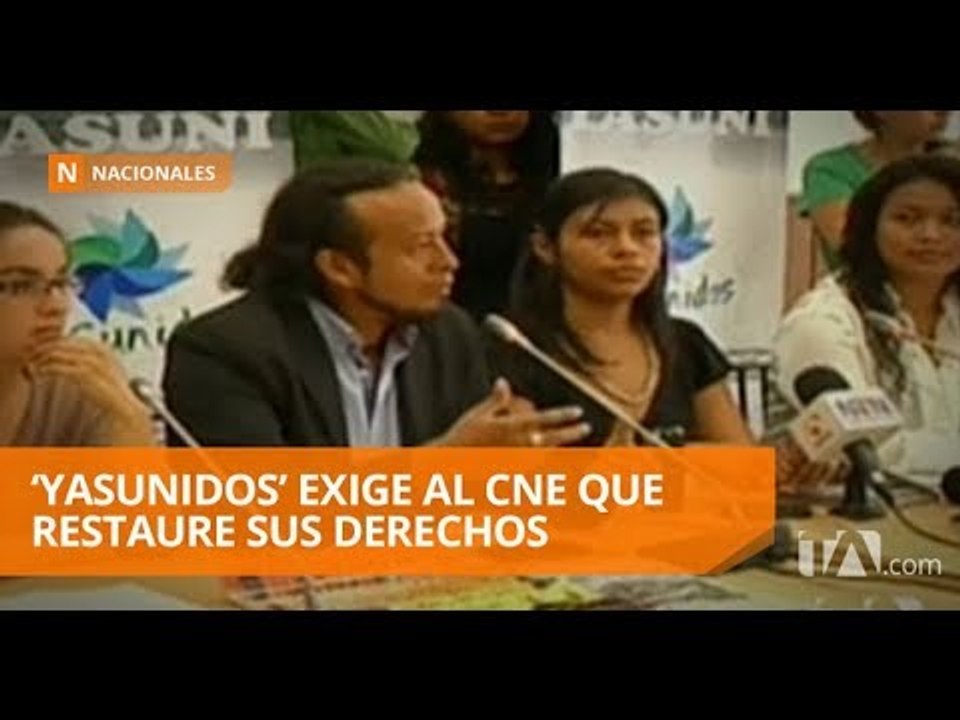 Primer plantón de Yasunidos para exigir que restauren sus derechos - Teleamazonas