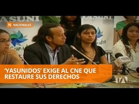 Primer plantón de Yasunidos para exigir que restauren sus derechos - Teleamazonas