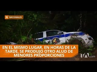 Un deslave arrasó con un patrullero de la CTE - Teleamazonas