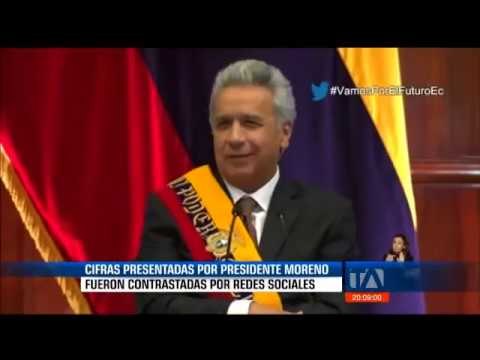 Cifras presentadas por Moreno fueron contrastadas en redes sociales - Teleamazonas