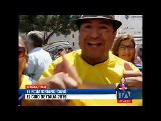 La participación de Richard Carapaz emocionó a decenas de migrantes ecuatorianos  -Teleamazonas