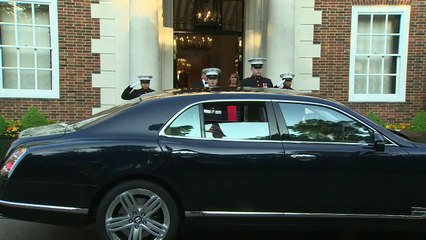 President Trump welcomes Prince Charles at reciprocal dinner