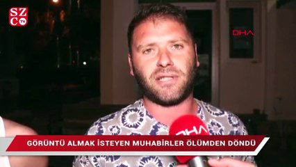 Görüntü almak isteyen magazin muhabirleri ölümden döndü