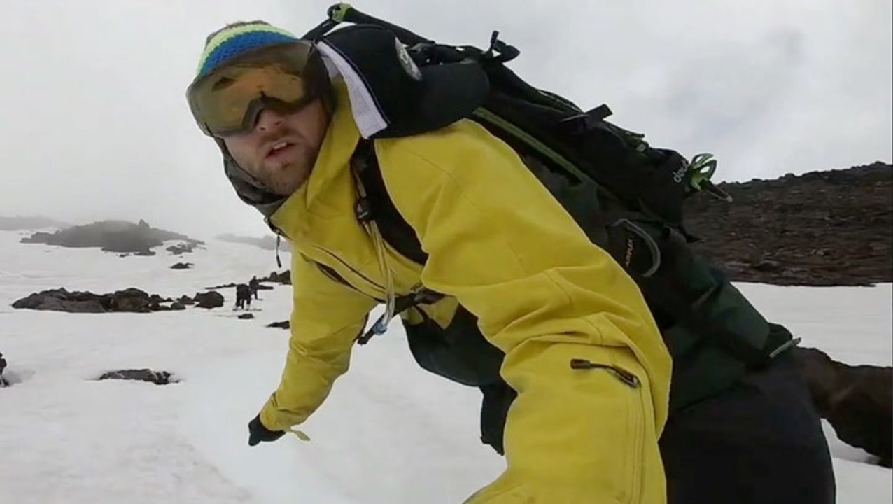 Brave Snowboarders Take On Mount St. Helens
