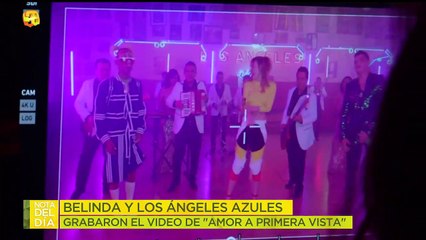 ¡Belinda y Los Ángeles Azules juntos! Se reunieron para grabar el video de 'Amor a primera vista'.