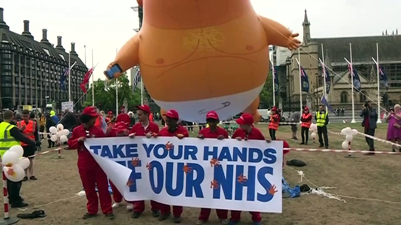 Trump in London: Deals und Proteste