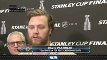 David Pastrnak, Charlie McAvoy Discuss Making Most Of Stanley Cup Final