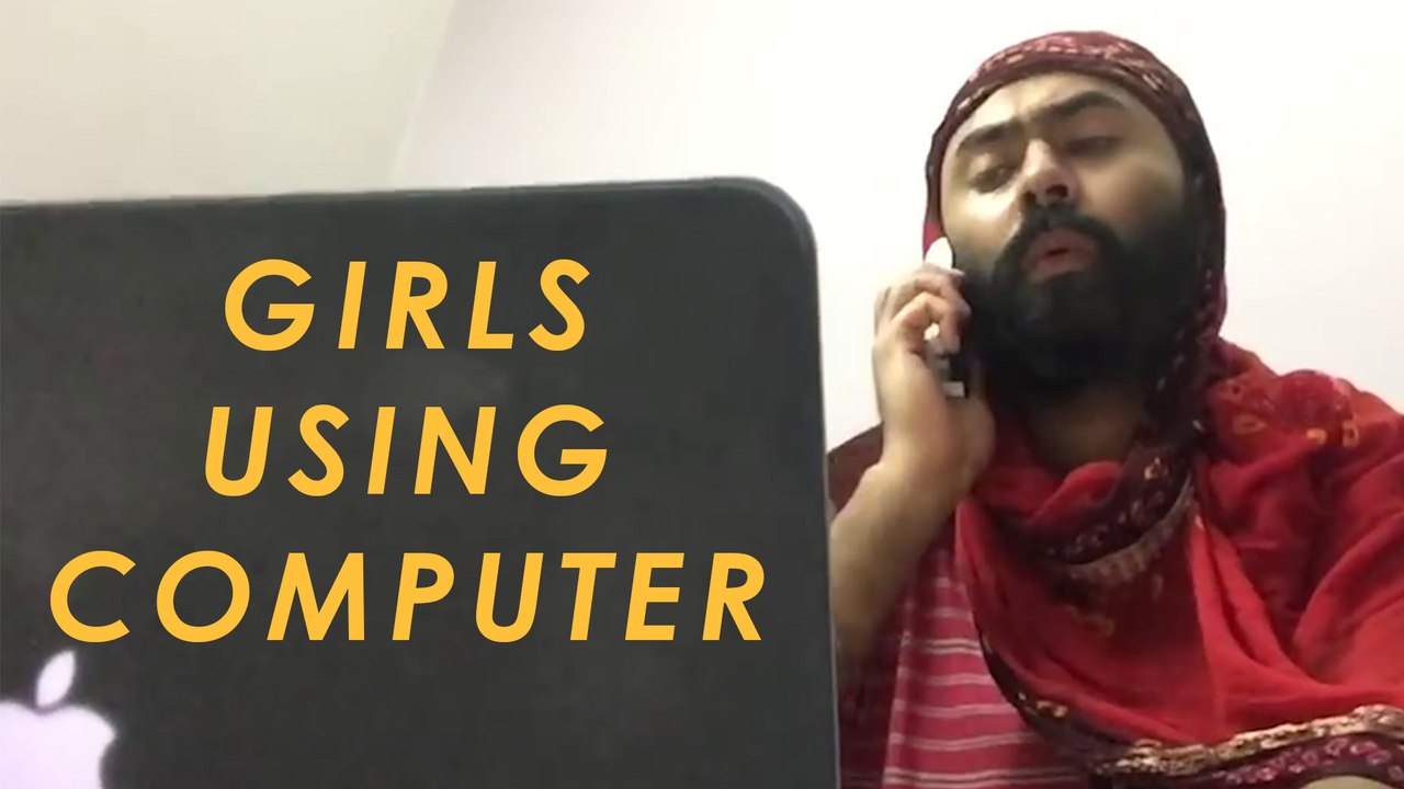 Girls using Computer
