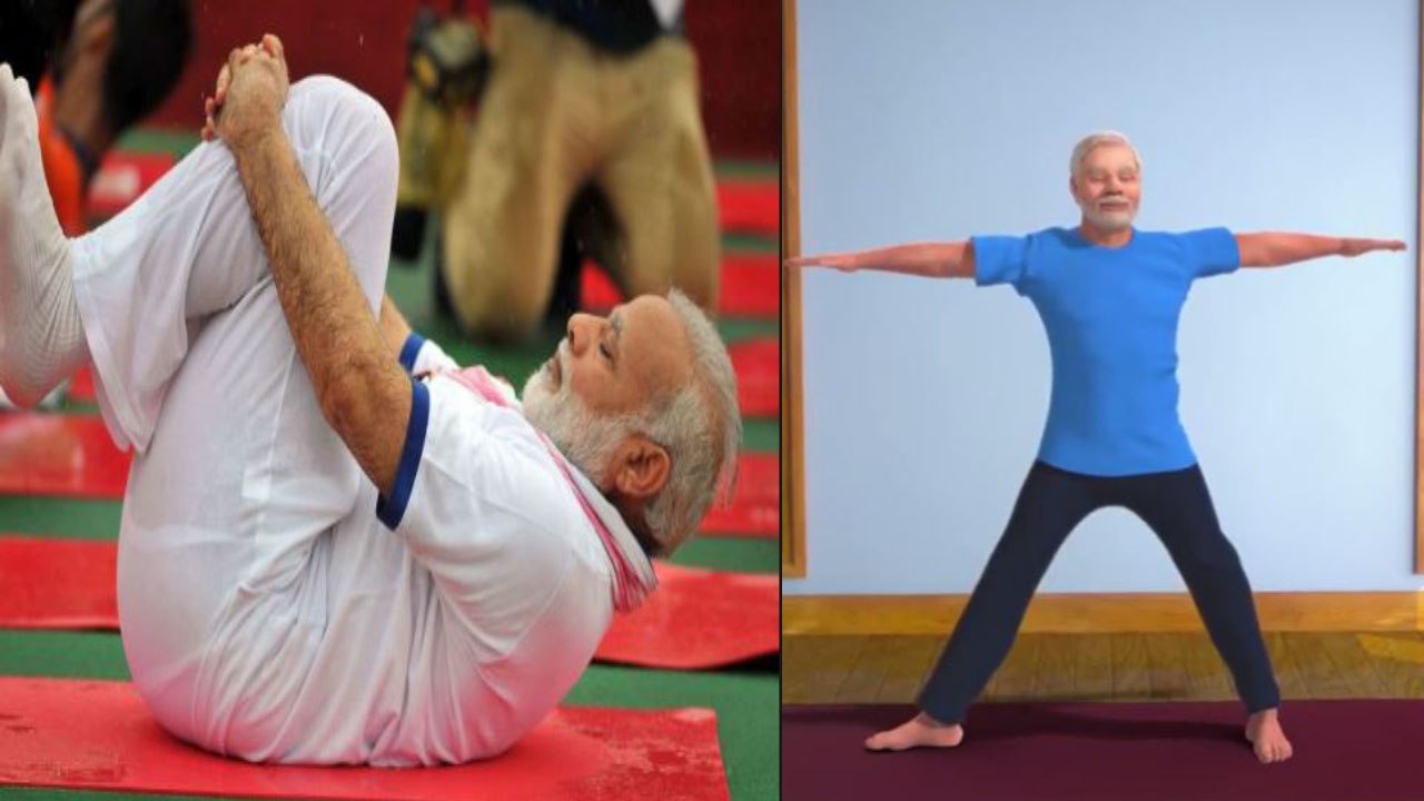 PM Modi ने शुरू की International Yoga Diwas की तैयारी, त्रिकोणासन का 3D Version Viral वनइंडिया हिंदी