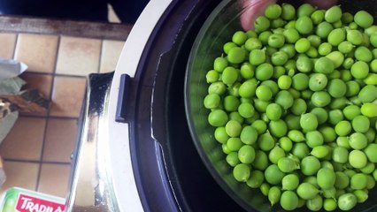 Saucisses aux petits pois au cookeo