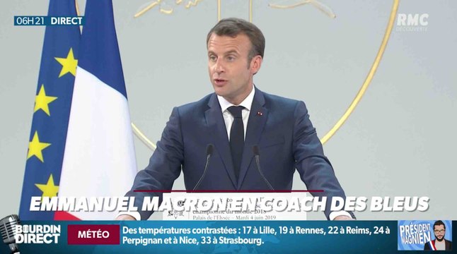 Emmanuel Macron cite Vegedream face aux Bleus - ZAPPING ACTU DU 05/06/2019