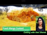 Sweet Fruit Custard - No Preservatives _ Vanilla Mango Custard _ Summer Dessert Recipe _ Mango Pulp