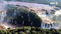 El caudal de las Cataratas del Iguazú aumenta por fuertes lluvias