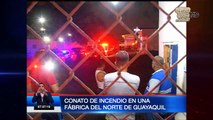 Incendio en una fábrica de pintura del norte de Guayaquil