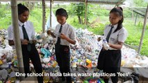 Indian school demands waste plastic as 'fees'