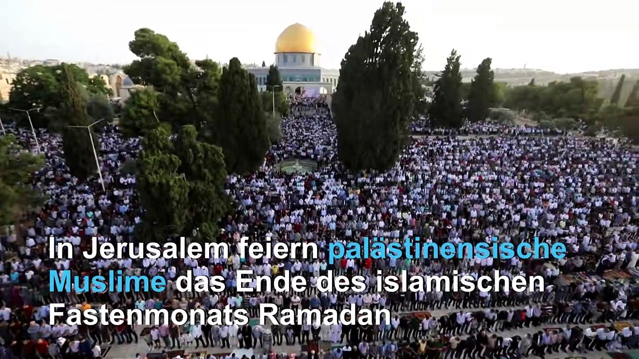 Palästinensische Muslime feiern das Ende des Ramadan