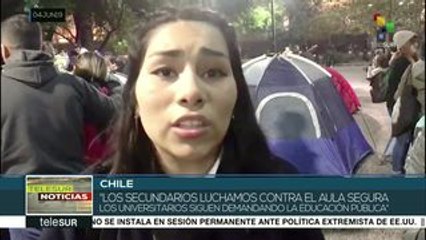 Chile: estudiantes instalan campamento "La juventud sin miedo"
