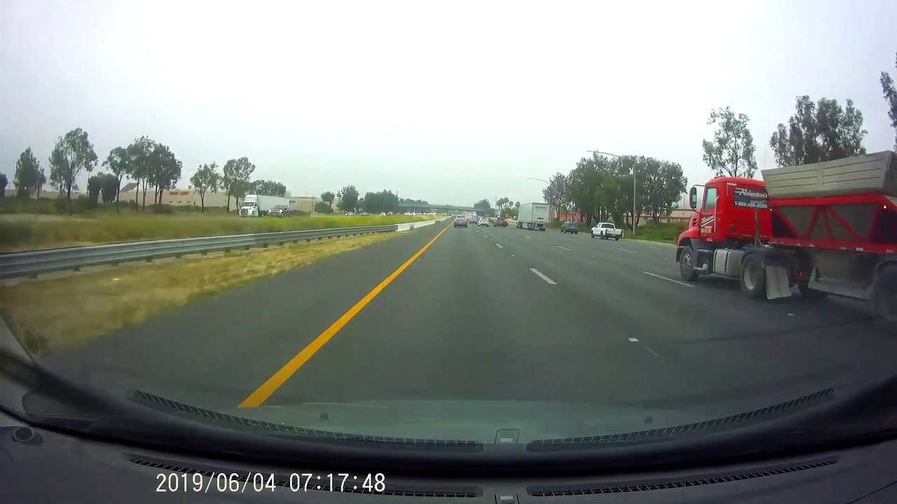 Speeding Truck Causes Terrifying Traffic Accident