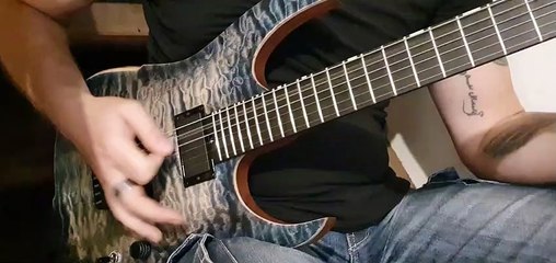 Hufschmid blue burst 'Tantalum' guitar - Goofing around!