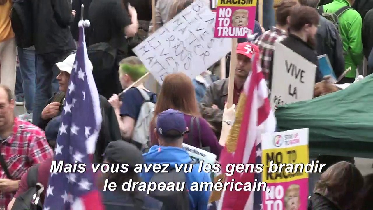 A Londres, les manifestants gonflent à nouveau le ballon "bébé Trump"