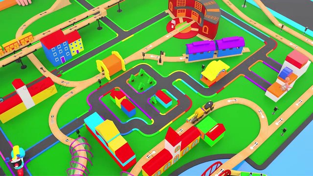 City and Vehicles Wooden Toy Set 3D Little Babies Preschool Activities Fun Play Learning Educational