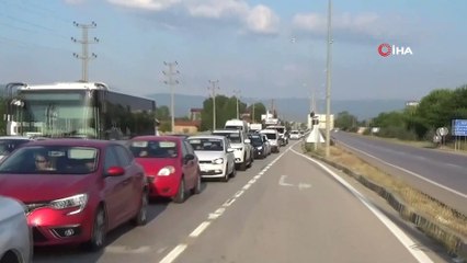 Ankara-Bursa yolunda bayram dönüşü yoğunluğu