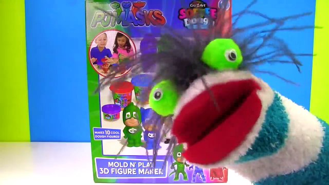 PJ Masks Mold 'n Play Softee Dough Figure Maker DIY Disney Play-Doh Catboy Owlette