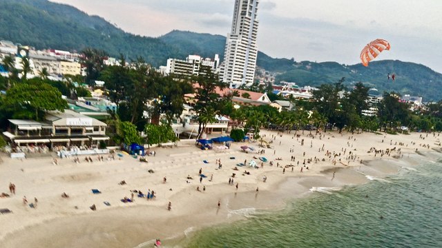 POV - Parasailing at Patong Beach, Phuket, Thailand in 4K