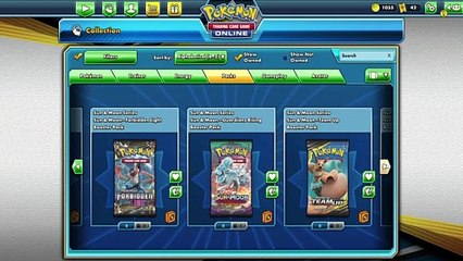 Opening 2 uncommon chests (Pokemon TCG Online)