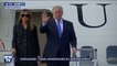 D-Day: Donald Trump descend de son avion à Caen, où il vient d'atterrir