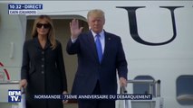 D-Day: Donald Trump descend de son avion à Caen, où il vient d'atterrir