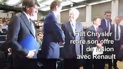 Renault: Fiat Chrysler retire son offre de fusion