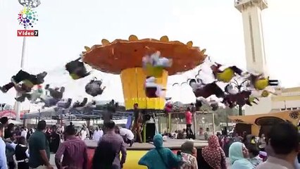 الملاهى وألعاب الأطفال بميدان أبوالحجاج بالأقصر كاملة العدد