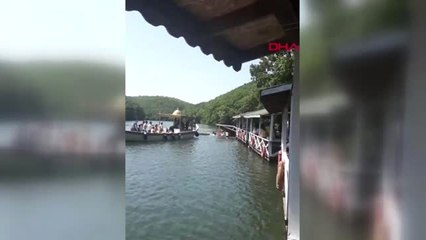 İSTANBUL- ŞİLE SAKLIGÖL'DE ÇARDAK ÇÖKTÜ, VATANDAŞLAR GÖLE DÜŞTÜ