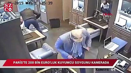 Paris'te 200 bin Euro'luk kuyumcu soygunu kamerada