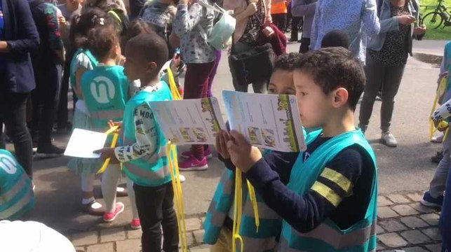 Parc Josaphat, Schaerbeek - Remise d'un brevet cycliste aux élèves schaerbeekois (vidéo Germani)