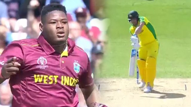 World Cup 2019 AUS vs WI: Aaron Finch departs early, Oshane Thomas strikes | वनइंडिया हिंंदी