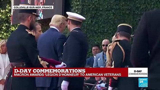 D-Day landings: Emmanuel Macron awards Légion d'honneur to American veterans.
