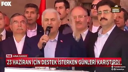 Binali Yıldırım aday olduğu seçimin tarihini unuttu